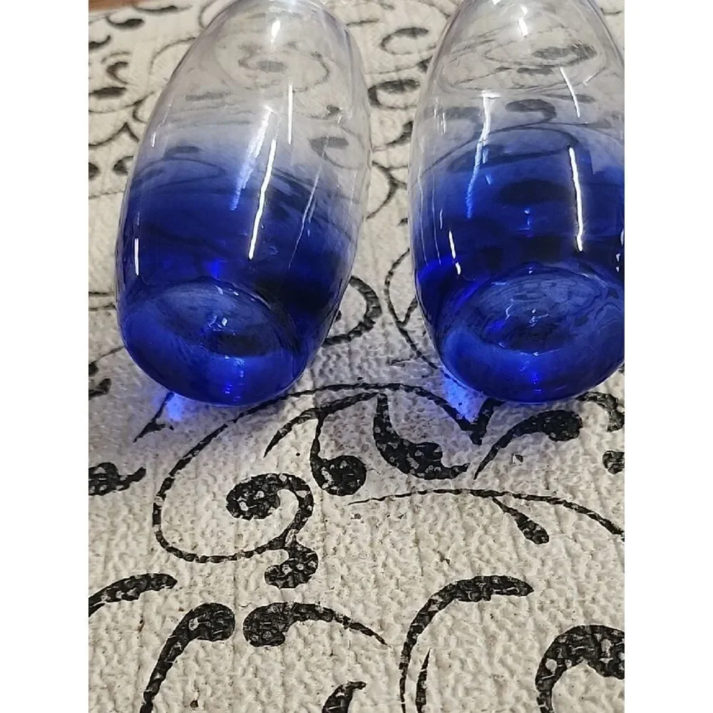 Set of 2  Canival Cruise Line Blue Ombre Shot Glasses